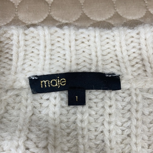 🌱 Maje Alpaca Blend Drop Shoulder Sweater - Picture 7 of 13